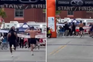 Runner at Delaware Marathon Festival celebrates too soon, finishes 2 seconds behind: viral video