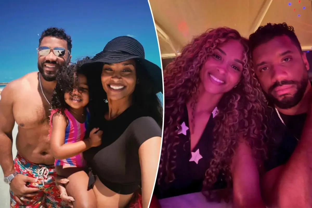 Russell Wilson enjoys a beach getaway with Ciara amid his uncertain NFL situation.
