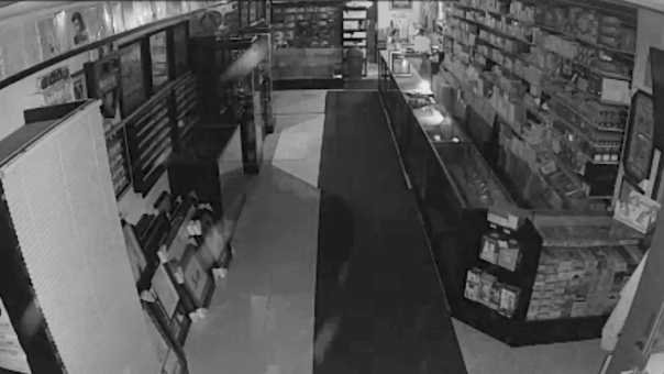 Security footage shows robbers taking $100,000 from Chicago card store.