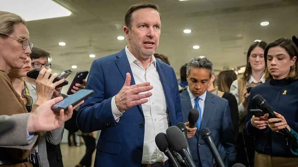 Sen. Chris Murphy suggests he needs to avoid sarcasm following his comments on the Iran blockade