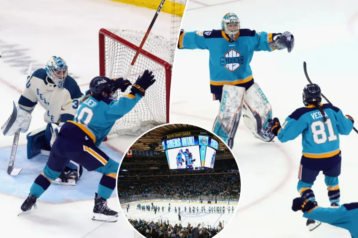 Sirens defeat Torrent in an exciting shootout to conclude the inaugural PWHL game at a packed MSG