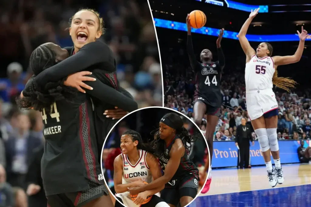South Carolina avenges itself in tough Final Four surprise, bringing UConn's flawless season to an end.
