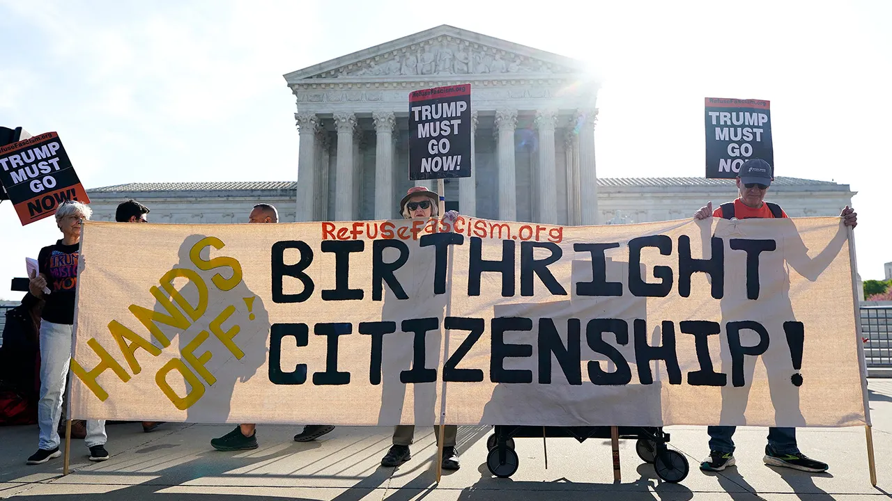 Supreme Court listens to arguments regarding Trump's order on birthright citizenship.