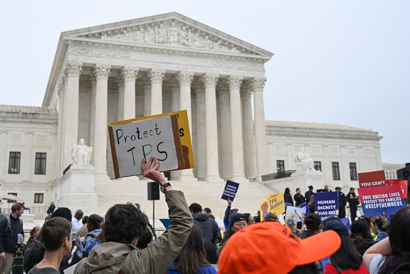 Supreme Court listens to arguments regarding the Trump administration's attempts to terminate TPS for Haitians and Syrians.