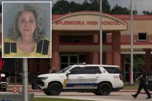 Teacher harmed herself with a razor in strange hoax that triggered a frightening lockdown, police say.