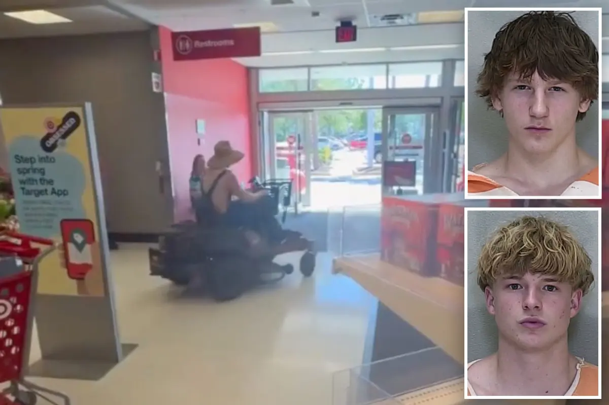 Teenagers take a lawn mower for a spin inside a Florida Target in a wild video