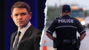 Texas Senate candidate James Talarico refutes the accusation of wanting to defund the police.