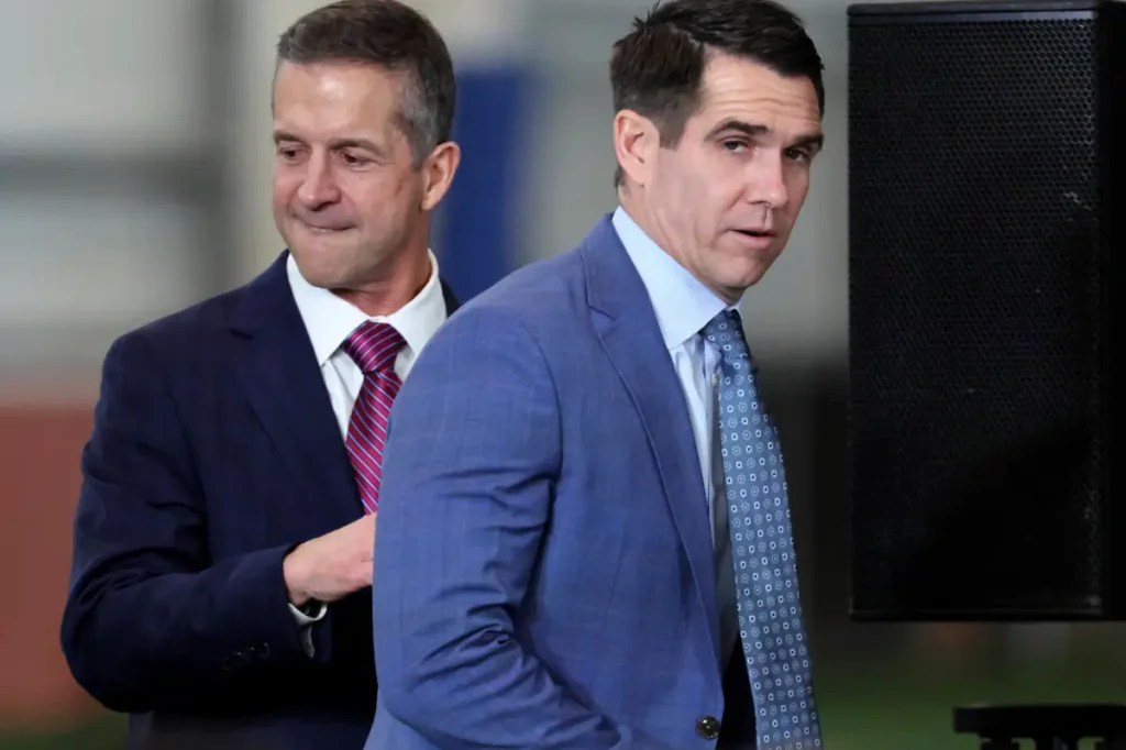 The interaction during John Harbaugh's initial NFL draft with the Giants