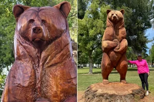 The wooden statue in Central California needs a name