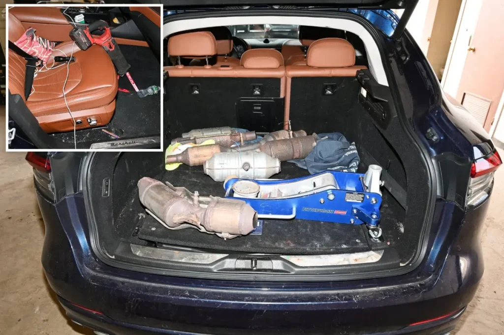 Thieves in Long Island steal catalytic converters and lead police on a high-speed pursuit, according to the district attorney.