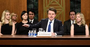 Tina Fey Applauds Matt Damon's Mocking of Brett Kavanaugh on 'Saturday Night Live': 'Nailed It'
