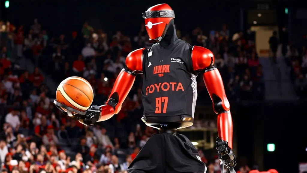 Toyota's CUE7 robot employs AI to make free throws during a real basketball game