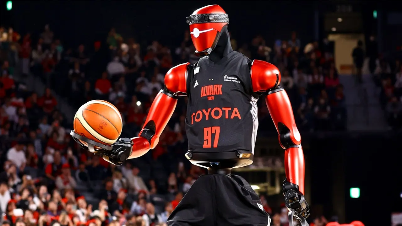 Toyota's CUE7 robot employs AI to make free throws during a real basketball game