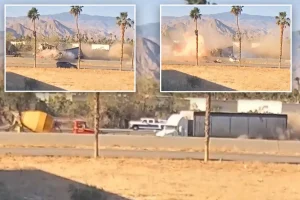 Truck crashes into cement mixer on California highway, resulting in 1 death