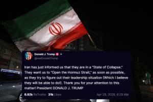 Trump: Iranian officials claim the nation is in a state of collapse