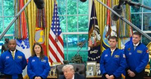 Trump Welcomes Artemis II Crew at White House Shortly After Their Moon Mission