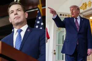 Trump criticizes Eric Swalwell with 'sleazebag' remark