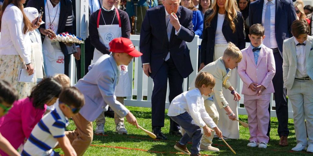Trump entertains everyone at the White House Easter Egg Roll. Here are his four funniest moments.