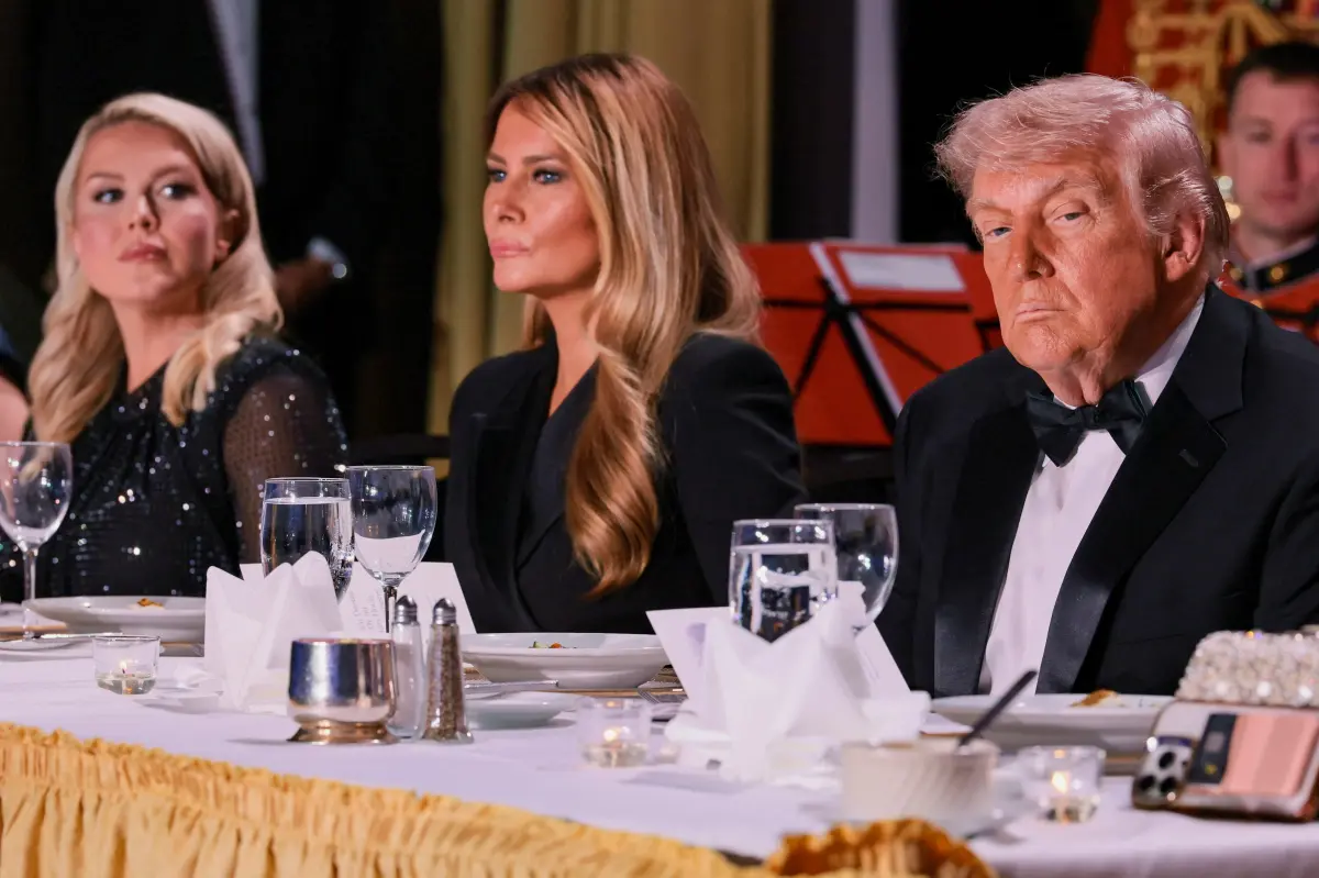 Trump hurriedly left the White House Correspondents’ Dinner after gunshots were heard outside the ballroom, shooter subdued.