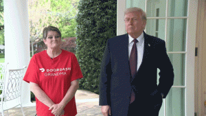Trump receives McDonald's DoorDash delivery in the Oval Office on Tax Day
