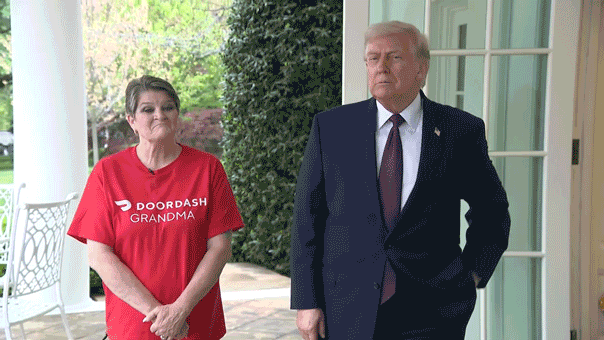Trump receives McDonald's DoorDash delivery in the Oval Office on Tax Day