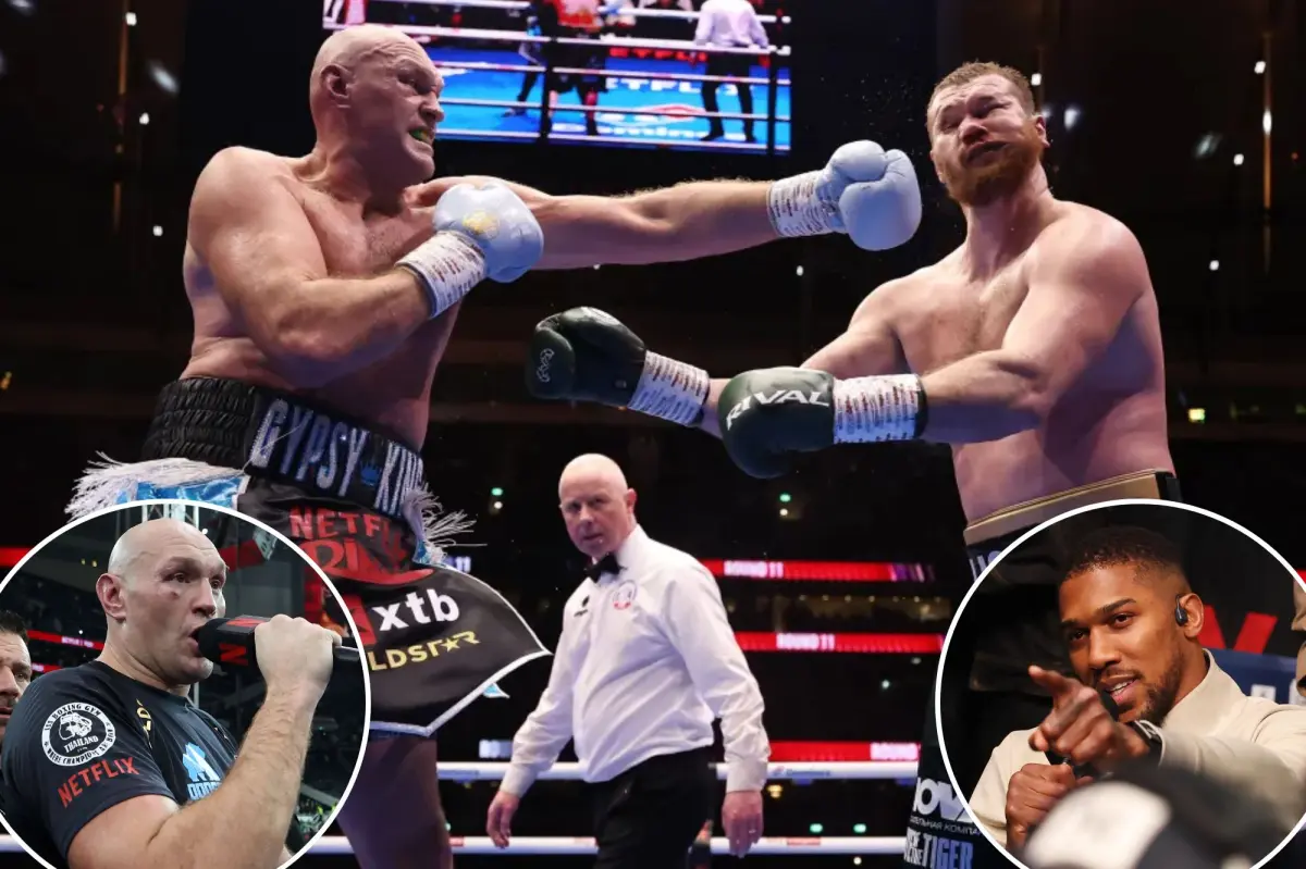 Tyson Fury challenges Anthony Joshua following strong comeback in the ring.