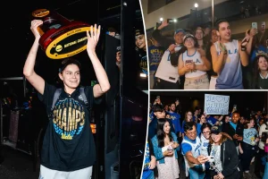 UCLA women's basketball receives a warm reception upon returning to campus
