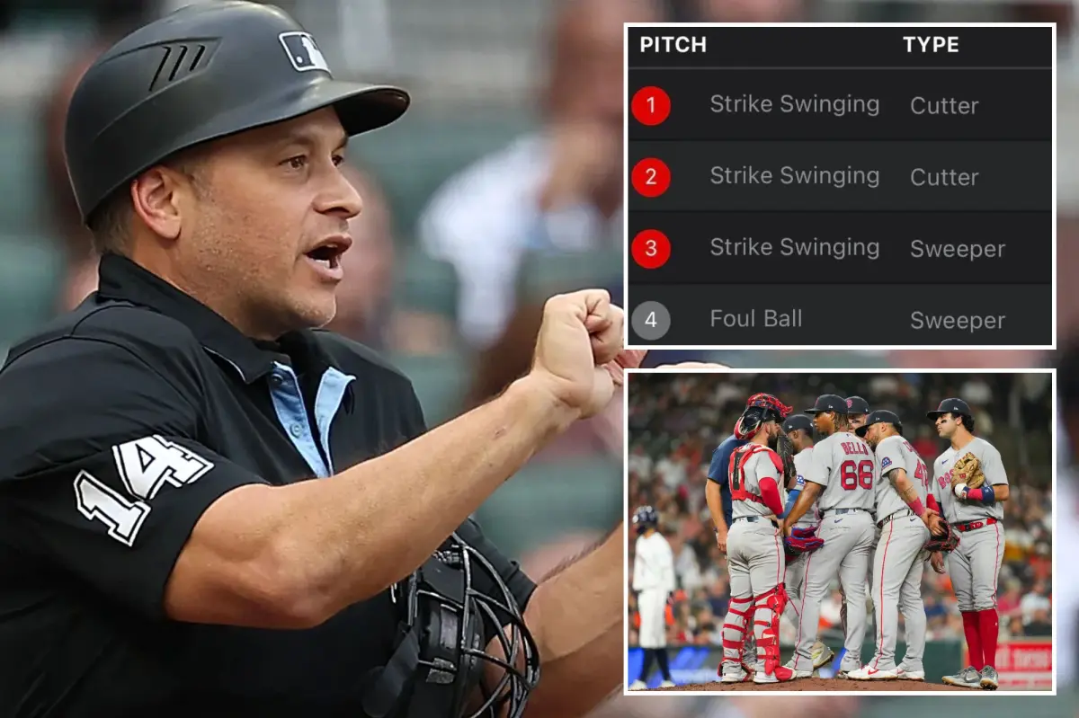 Umpire in Red Sox-Astros game acknowledges a stunning error with balls and strikes