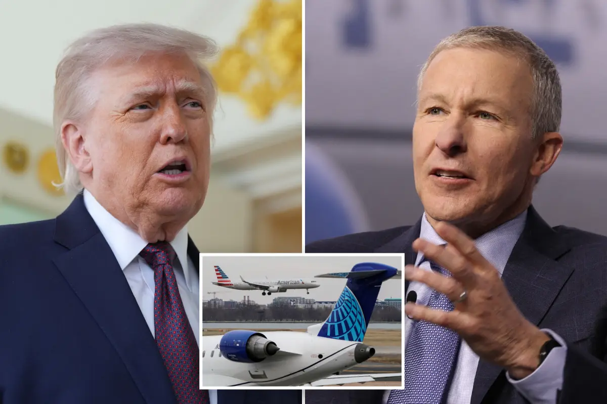 United Airlines CEO proposed a major merger with American to Trump, according to a report.