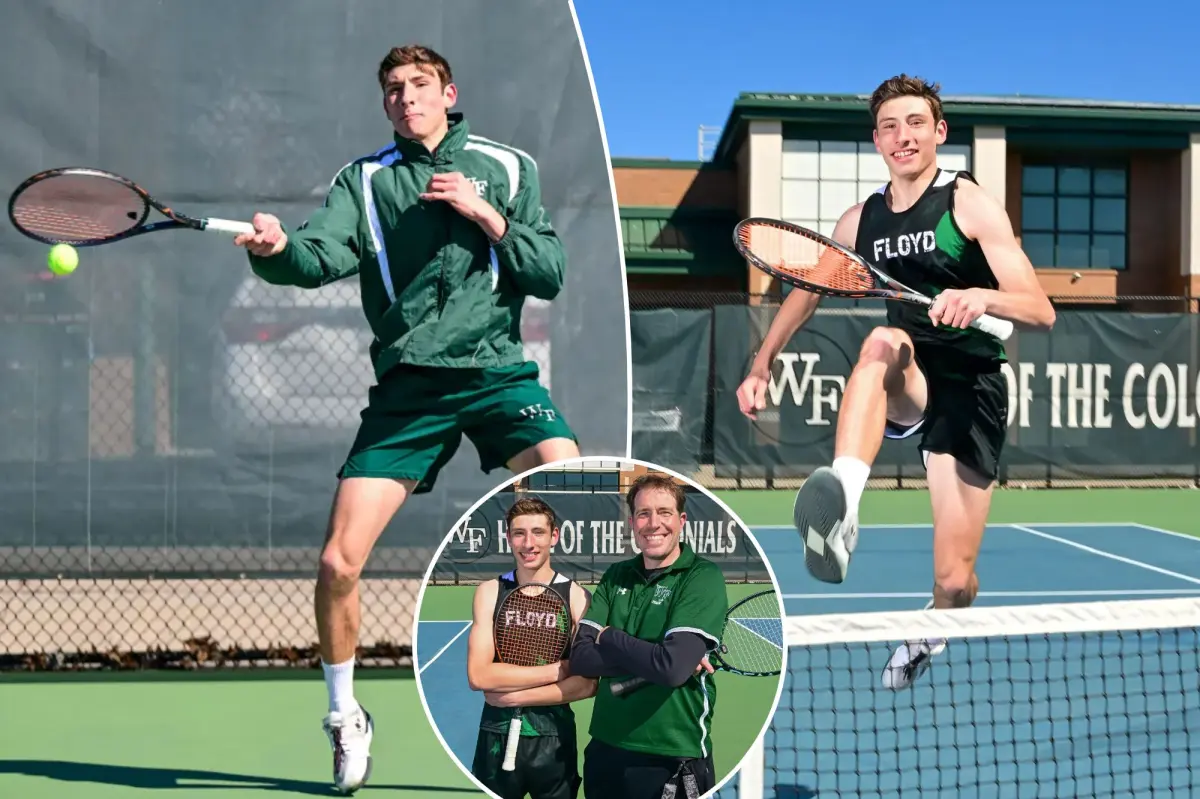 Vidal Macchia from William Floyd is pursuing excellence in both tennis and running.