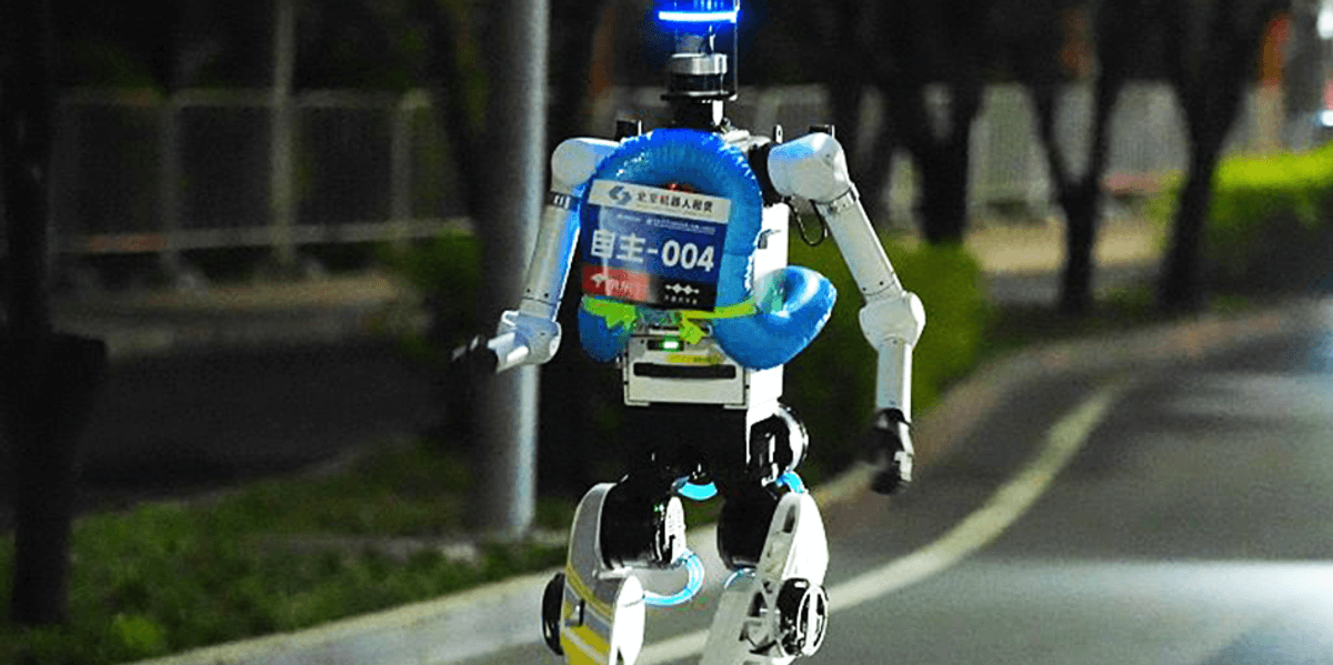 Video: What is a Chinese robot doing chasing wild boars in Poland?