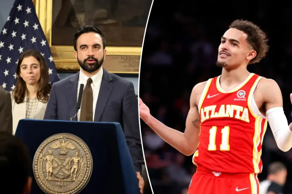 Zohran Mamdani humorously remarks that Knicks playoff tickets are pricey because of Trae Young.