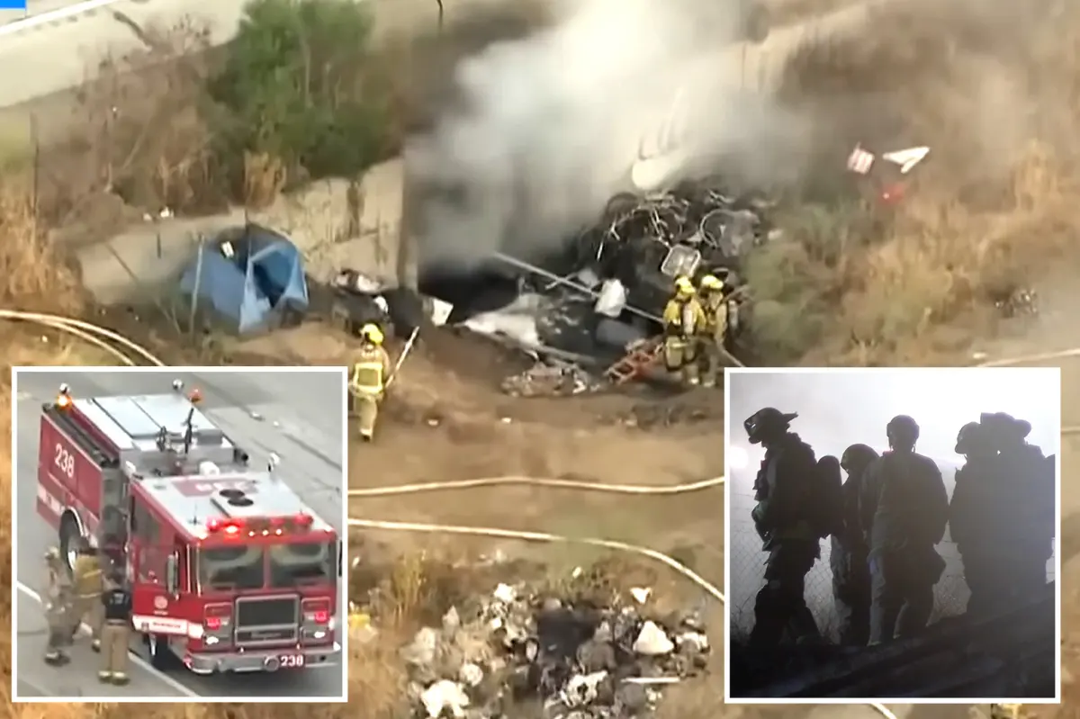 110 Freeway in LA closed following fire at homeless camp