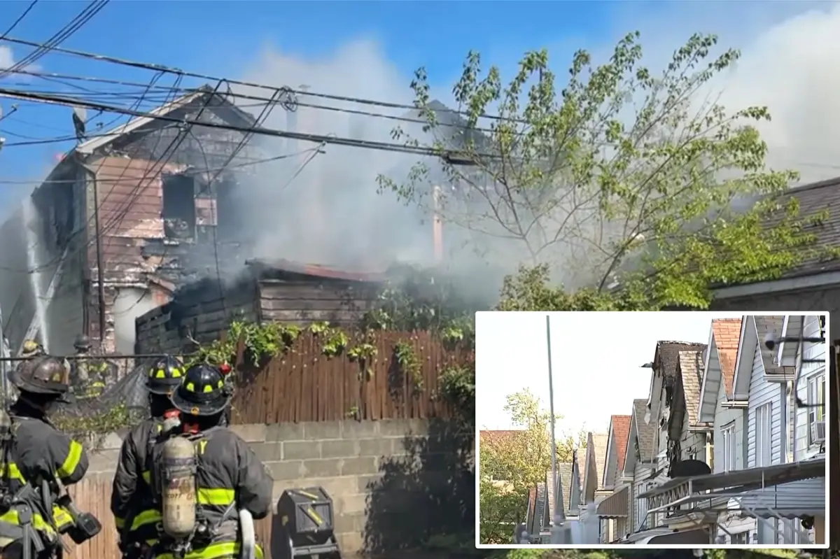 14 people hurt, with 12 being firefighters, as a rapidly spreading fire damages homes in NYC.