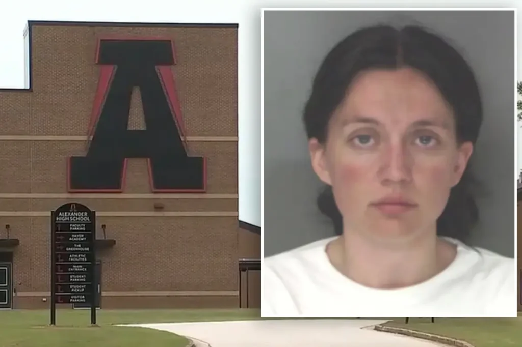 25-year-old teacher in Georgia accused of engaging in sexual activity with a high school student in a classroom closet