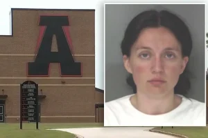 25-year-old teacher in Georgia accused of engaging in sexual activity with a high school student in a classroom closet