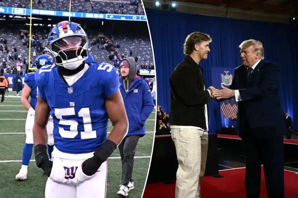 Abdul Carter and Jaxson Dart had a serious discussion after the Trump rally caused drama for the Giants.