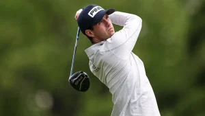 Alex Smalley's mother is receiving a lot of attention as her son unexpectedly takes the lead at the PGA Championship.