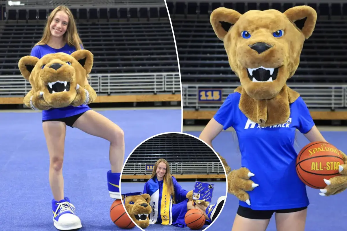 Allison Reid led a double life at Hofstra as a cross country athlete and mascot.