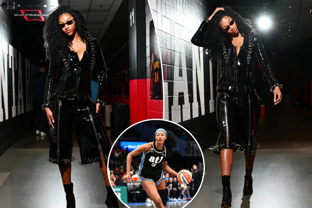 Angel Reese creates excitement with her leather outfit before facing difficulties in the Dream's loss to the Aces.