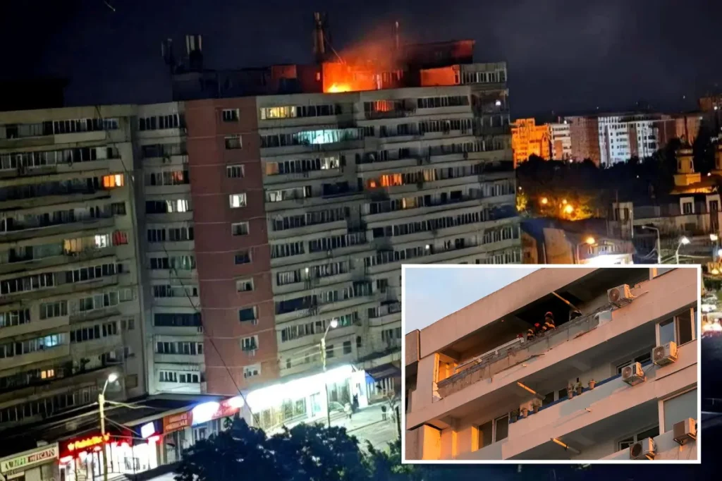 Armed Russian drone crashes into Romanian apartment building, injuring two