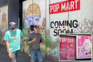 Asian toy makers, including the producer of Labubu, are taking over NYC's Times Square following recent exits.