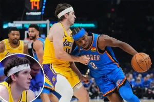 Austin Reaves faced challenges in Game 1 against the Thunder