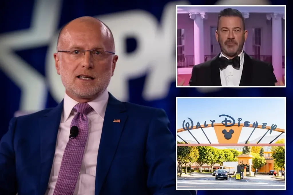 Brendan Carr from the FCC states that the review of Disney's TV license focuses on diversity and inclusion, not on Jimmy Kimmel.