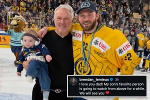 Brendan Lemieux shares a touching farewell to his father Claude after his passing
