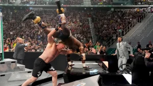 Brock Lesnar delivers seven F-5s to defeat Oba Femi at WWE Clash in Italy