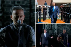 Bruce Springsteen takes a swing at Trump on Stephen Colbert’s penultimate ‘Late Show’