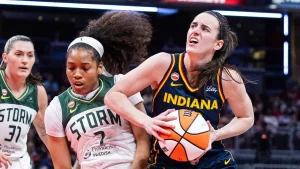 Caitlin Clark reflects on her play during Fever's victory over Storm