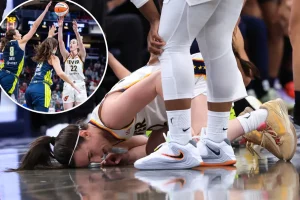 Caitlin Clark's celebration at home took a frightening twist due to a flagrant foul.