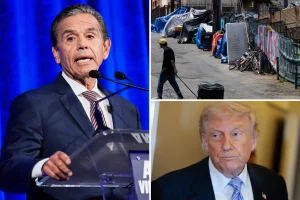 California Democrat Antonio Villaraigosa states that Trump is not responsible for homelessness and the cost crisis.